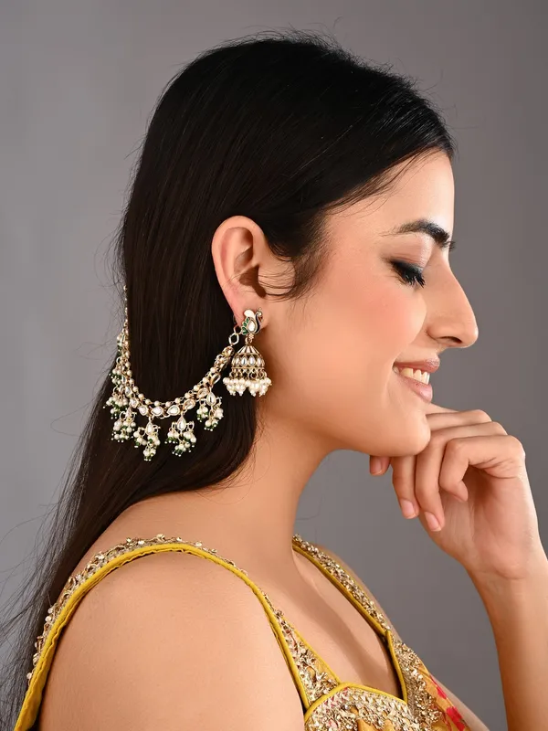 Kundan_&_Beads_double_layered_ear_chains