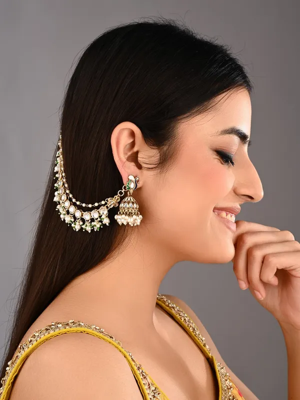 Kundan_&_Beads_double_layered_ear_chains