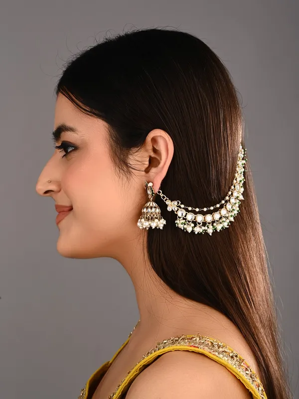 Kundan_&_Beads_double_layered_ear_chains