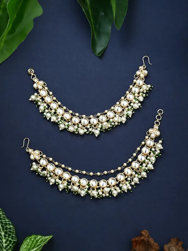 Kundan_&_Beads_Double_Layered_Ear_Chains