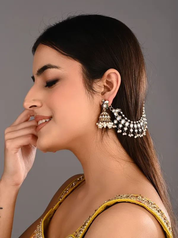 Kundan_&_Beads_double_layered_ear_chains