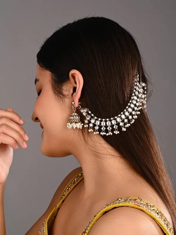 Kundan_&_Beads_Double_Layered_Ear_Chains