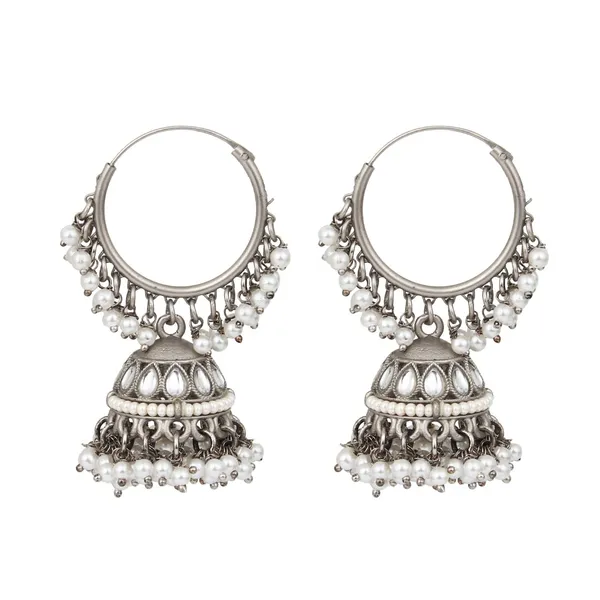 Antique_Silver_3_in_1_Studs,_Chandbali_Jhumka_Earrings