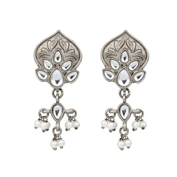 Antique_Silver_3_in_1_Studs,_Chandbali_Jhumka_Earrings