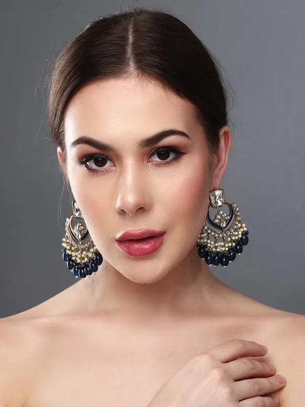 Stone_&_Pearl_Fringe_Statement_Chandbali_Earrings