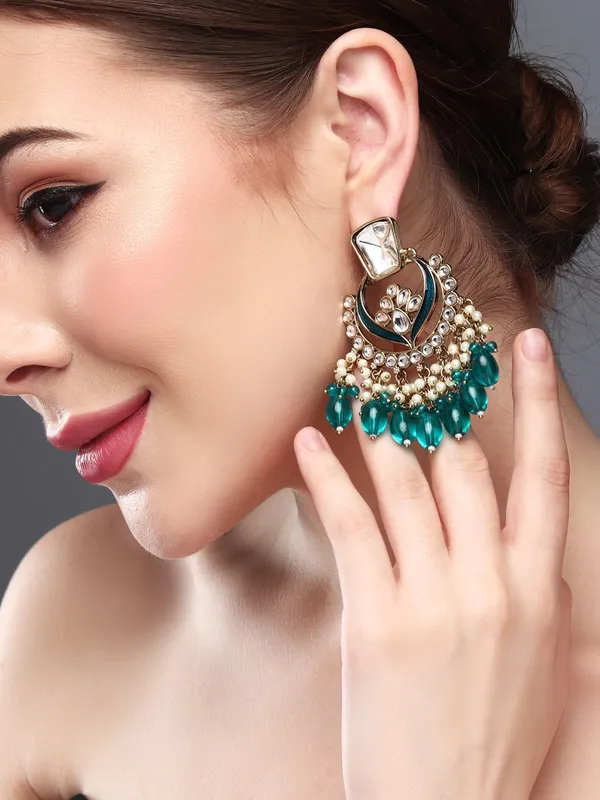 Stone_&_Pearl_Fringe_Statement_Chandbali_Earrings