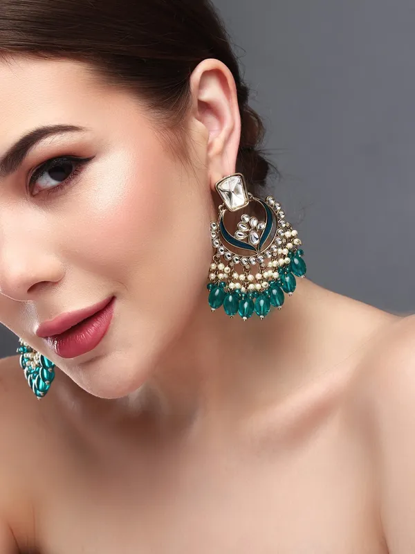 Stone_&_Pearl_Fringe_Statement_Chandbali_Earrings