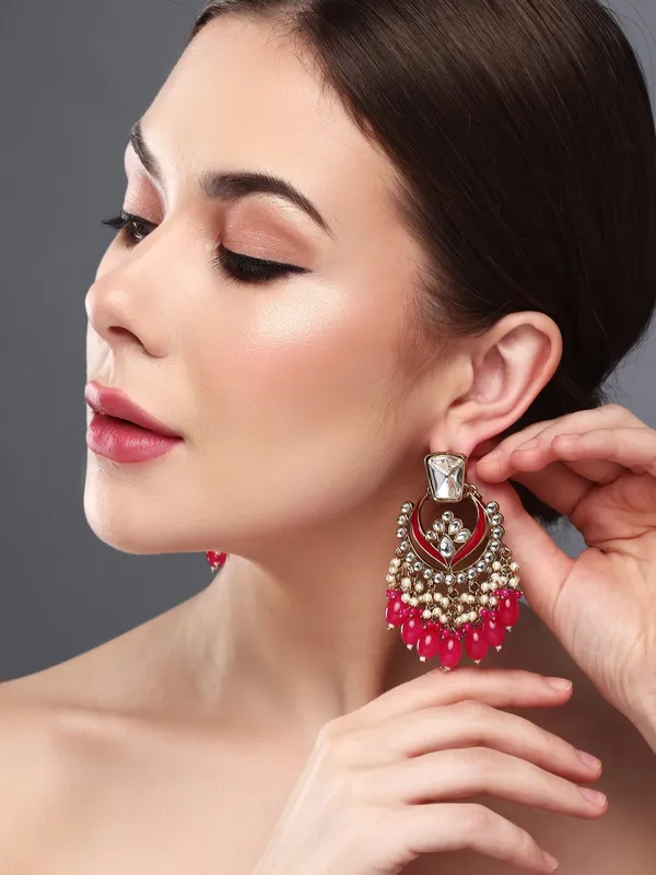 Stone_&_Pearl_Fringe_Statement_Chandbali_Earrings