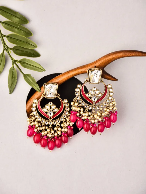 Stone_&_Pearl_Fringe_Statement_Chandbali_Earrings