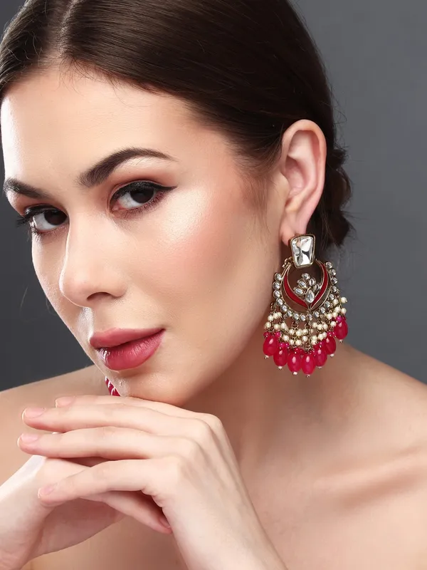 Stone_&_Pearl_Fringe_Statement_Chandbali_Earrings