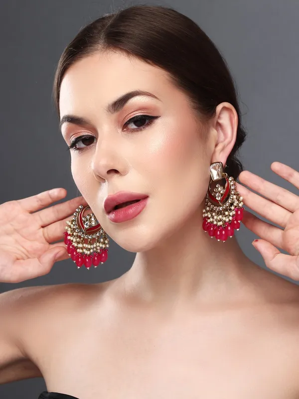 Stone_&_Pearl_Fringe_Statement_Chandbali_Earrings