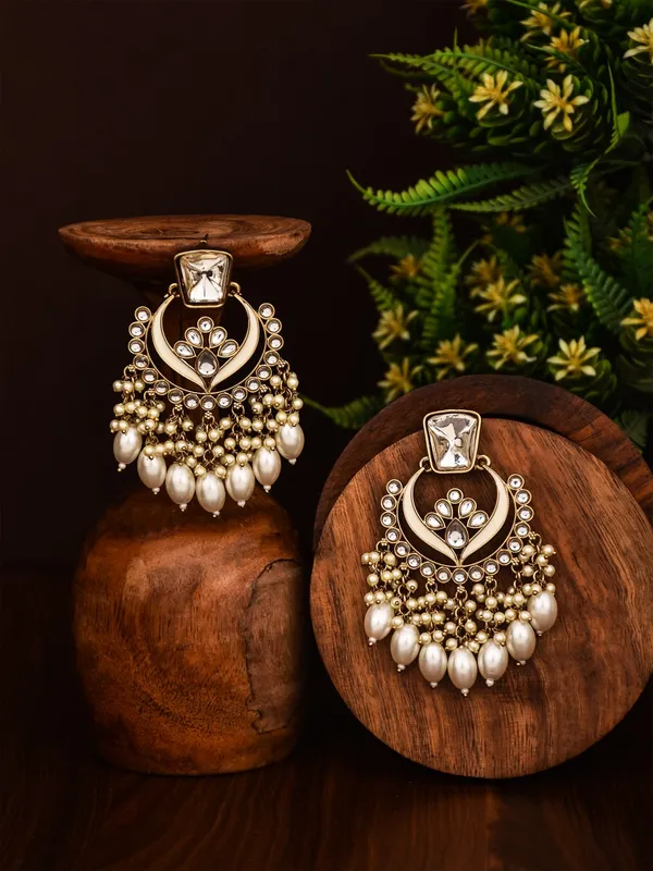 Stone_&_Pearl_Fringe_Statement_Chandbali_Earrings