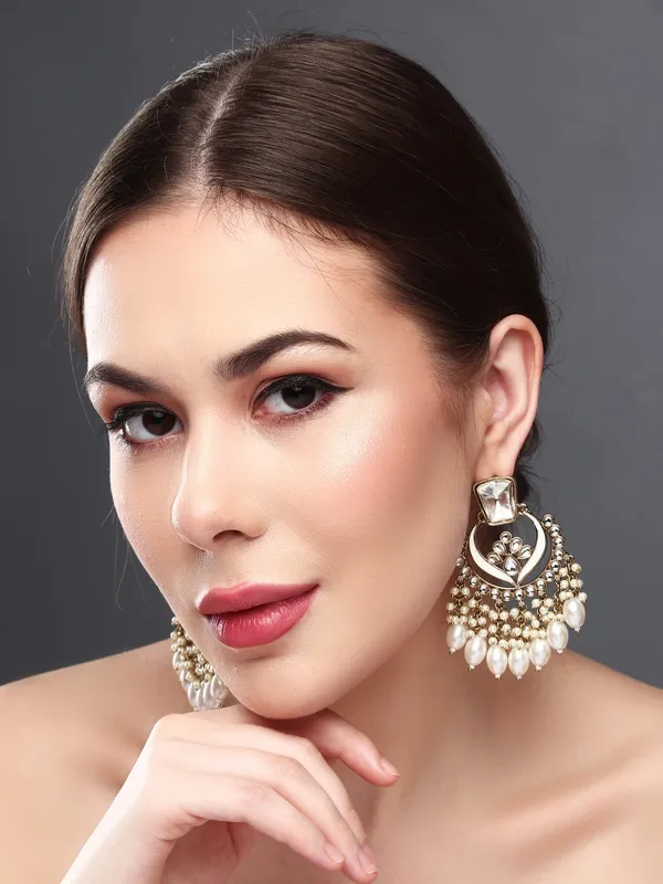 Stone_&_Pearl_Fringe_Statement_Chandbali_Earrings