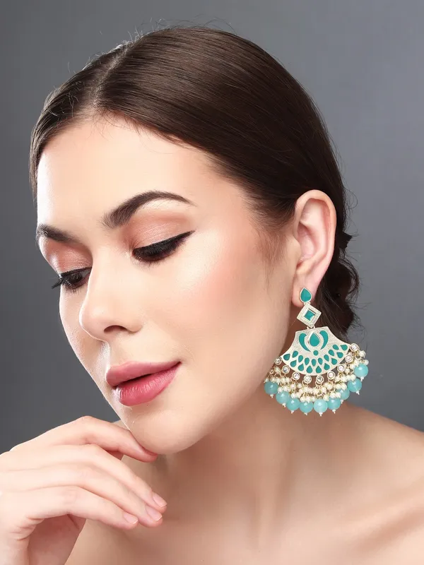 Enamelled_Stone_&_Pearl_Fringe_Statement_Earrings