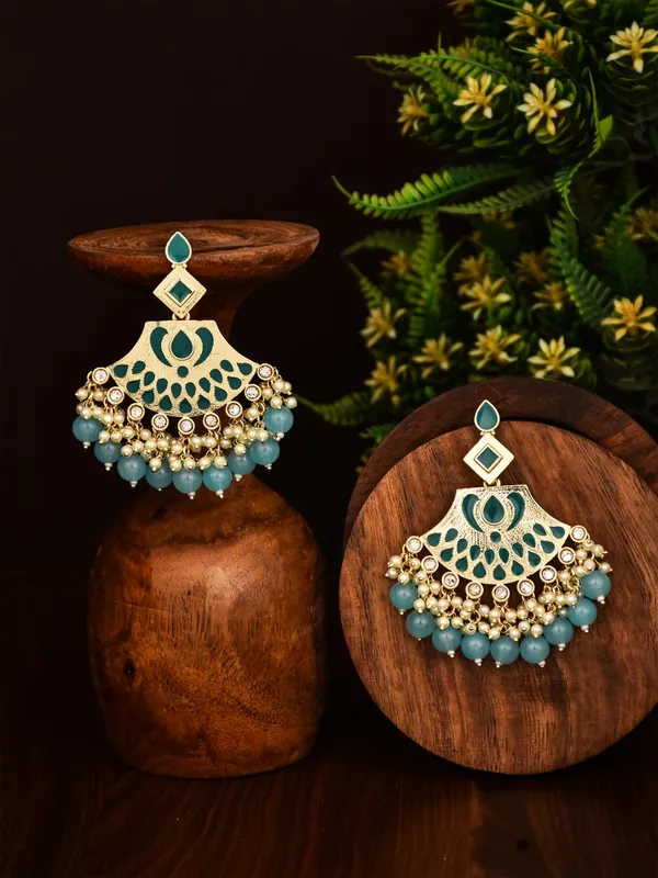 Enamelled_Stone_&_Pearl_Fringe_Statement_Earrings
