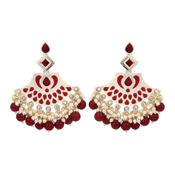 Enamelled_Stone_&_Pearl_Fringe_Statement_Earrings