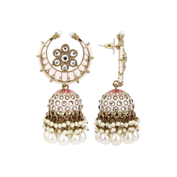 Enamelled_Kundan_Dome_Jhumka_Earrings