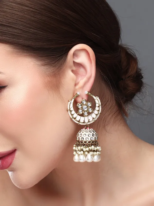 Enamelled_Kundan_Dome_Jhumka_Earrings