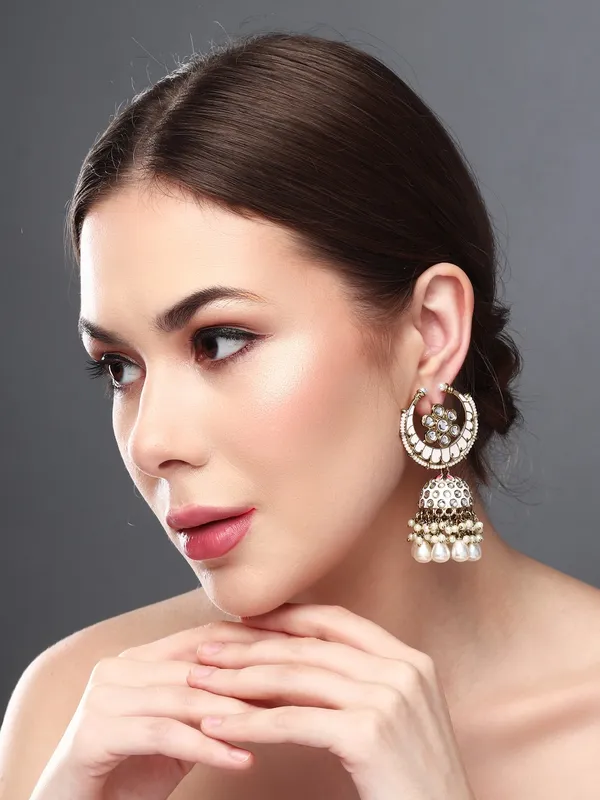 Enamelled_Kundan_Dome_Jhumka_Earrings