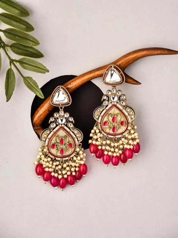 Kundan_Embellished_Pearl_Fringe_Earrings