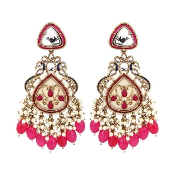 Kundan_Embellished_Pearl_Fringe_Earrings