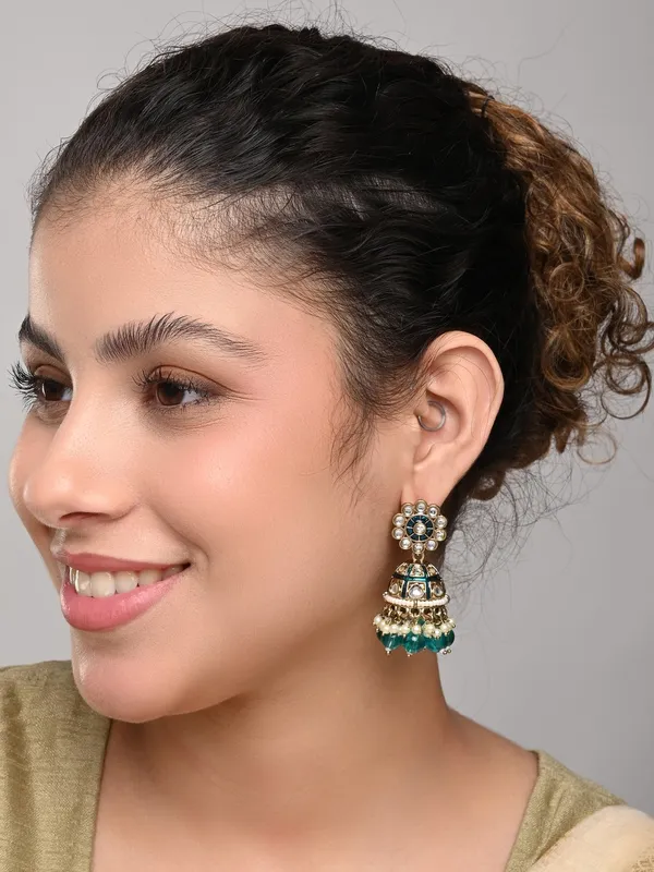 Floral_Kundan_Dome_Jhumka_Earrings