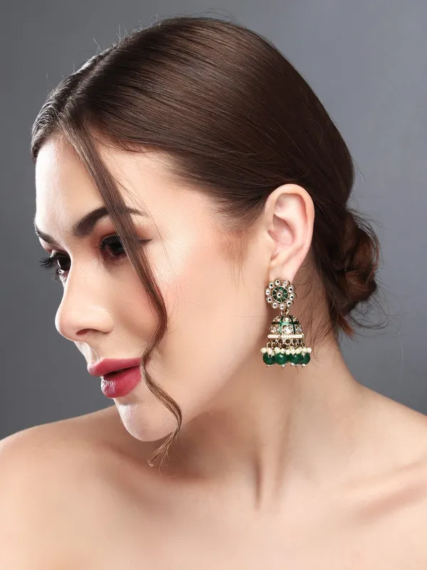 Floral_Kundan_Dome_Jhumka_Earrings