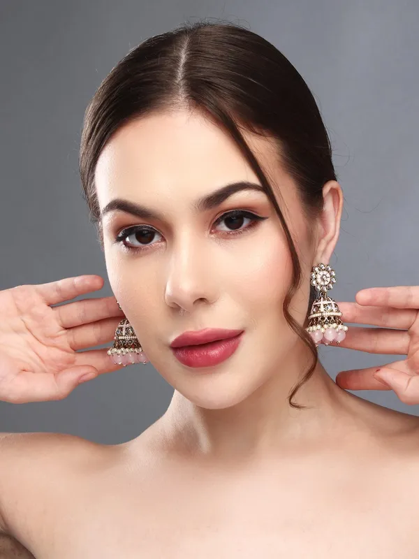 Floral_Kundan_Dome_Jhumka_Earrings