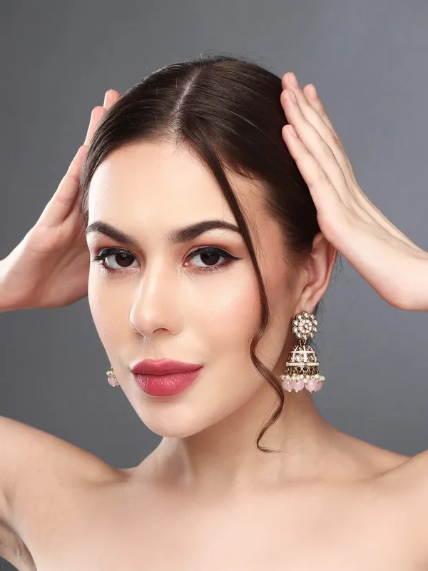 Floral_Kundan_Dome_Jhumka_Earrings