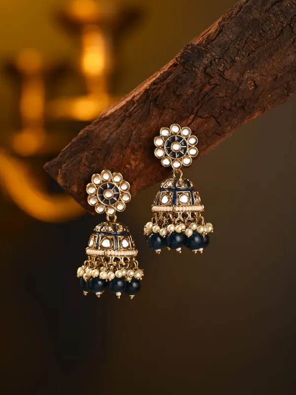 Floral_Kundan_Dome_Jhumka_Earrings