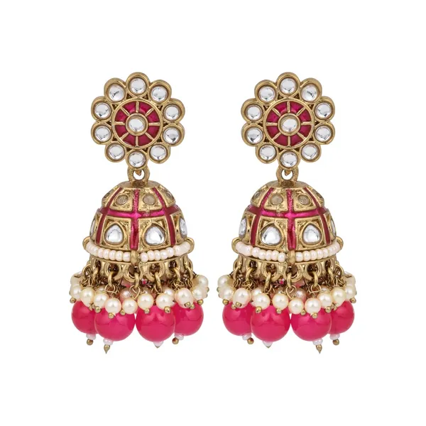 Floral_Kundan_Dome_Jhumka_Earrings