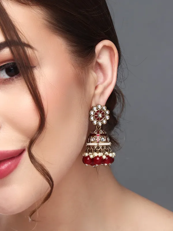 Floral_Kundan_Dome_Jhumka_Earrings