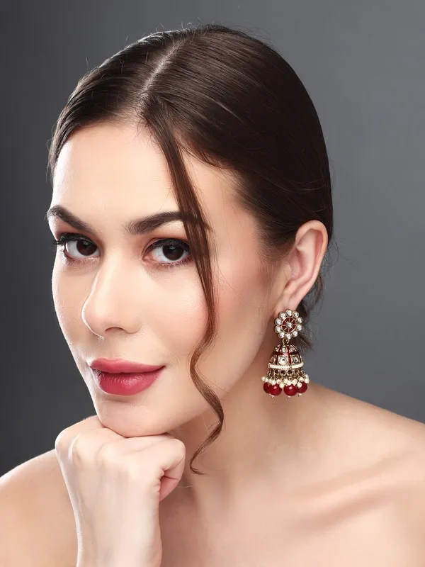 Floral_Kundan_Dome_Jhumka_Earrings
