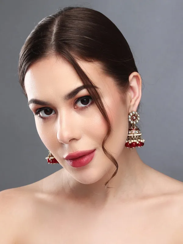 Floral_Kundan_Dome_Jhumka_Earrings