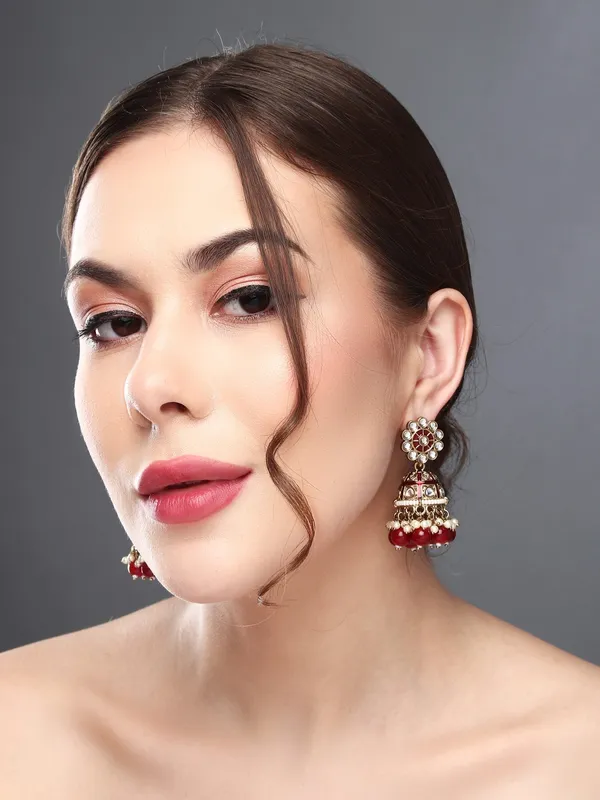 Floral_Kundan_Dome_Jhumka_Earrings