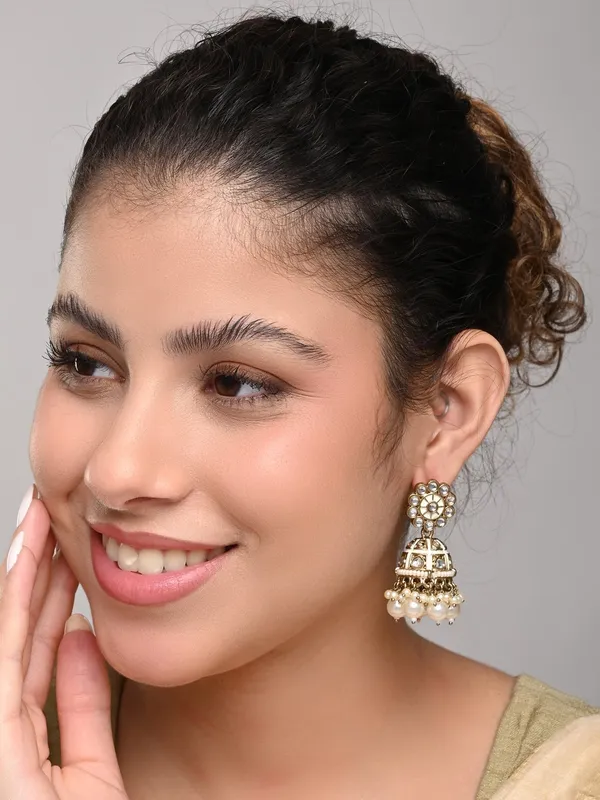 Floral_Kundan_Dome_Jhumka_Earrings