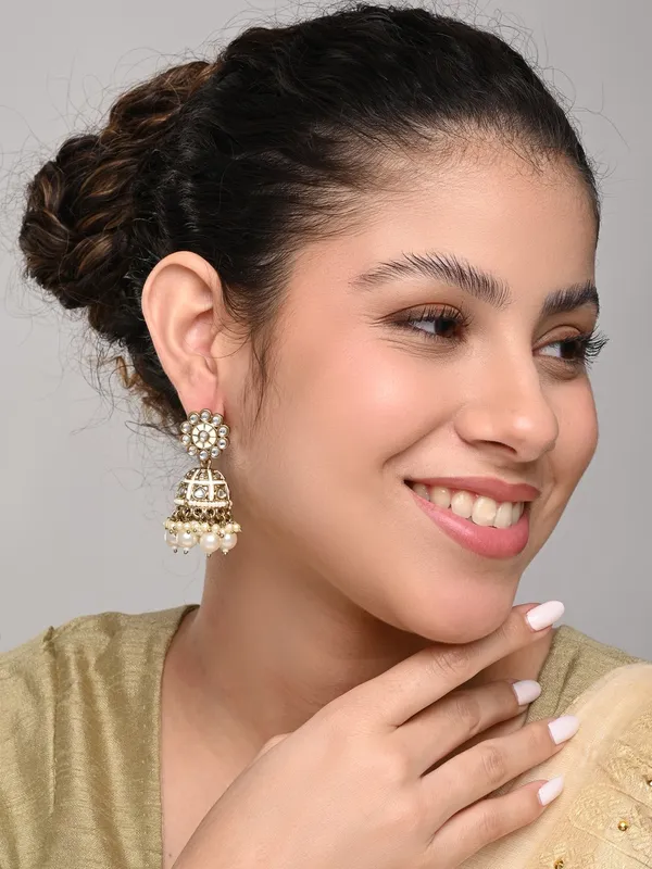 Floral_Kundan_Dome_Jhumka_Earrings