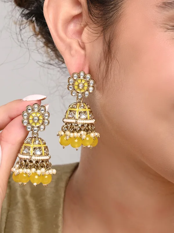 Floral_Kundan_Dome_Jhumka_Earrings