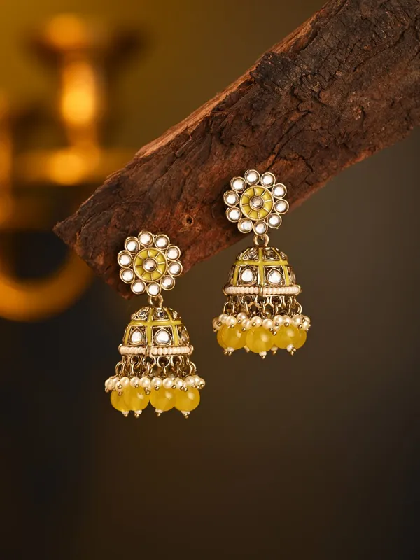 Floral_Kundan_Dome_Jhumka_Earrings