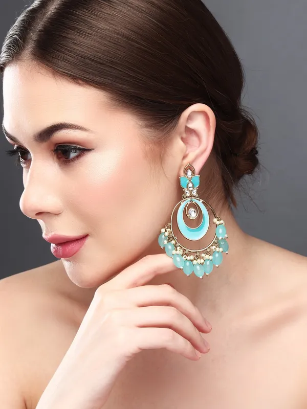 Enamelled_Hoop_Pearl_Fringe_Earrings