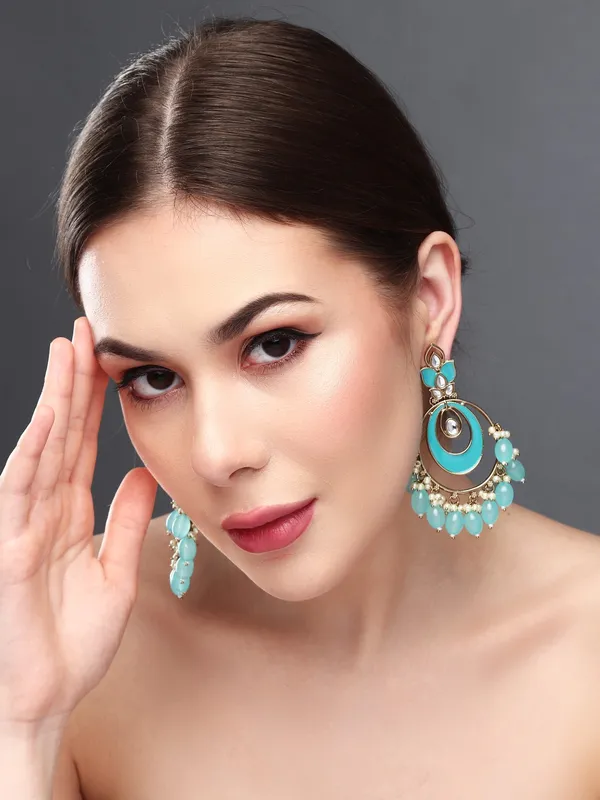Enamelled_Hoop_Pearl_Fringe_Earrings