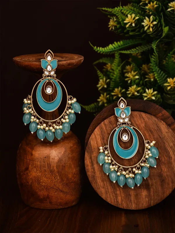 Enamelled_Hoop_Pearl_Fringe_Earrings