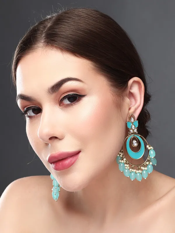 Enamelled_Hoop_Pearl_Fringe_Earrings