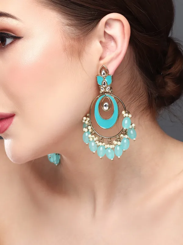 Enamelled_Hoop_Pearl_Fringe_Earrings