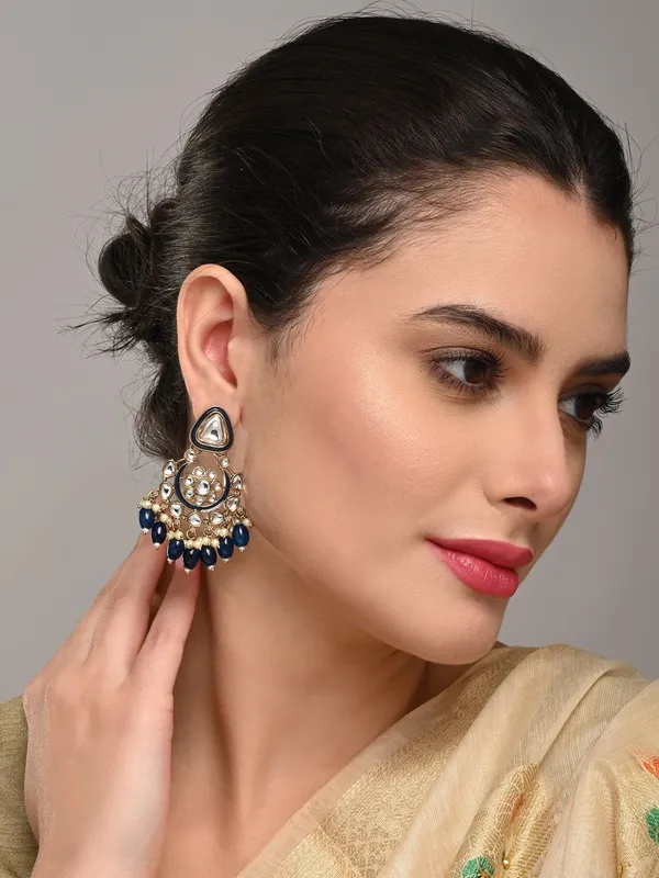 Kundan_Hoop_Pearl_Fringe_Earrings