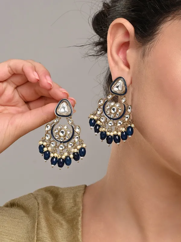 Kundan_Hoop_Pearl_Fringe_Earrings
