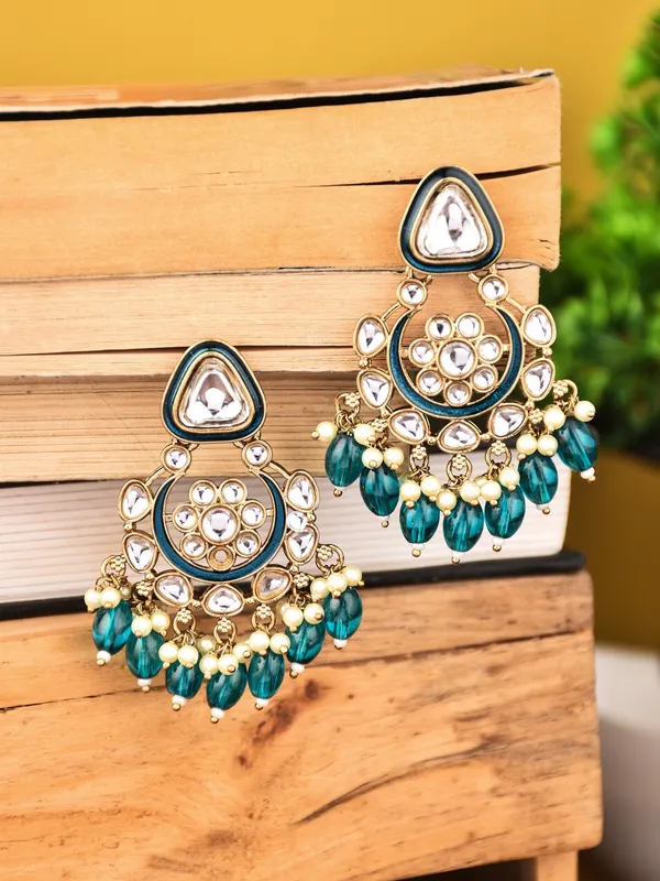 Kundan_Hoop_Pearl_Fringe_Earrings