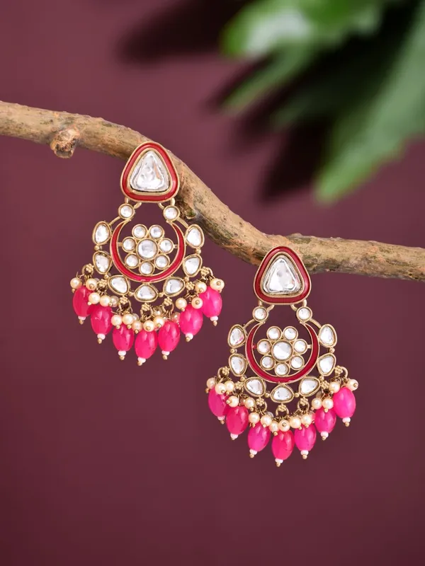 Kundan_Hoop_Pearl_Fringe_Earrings