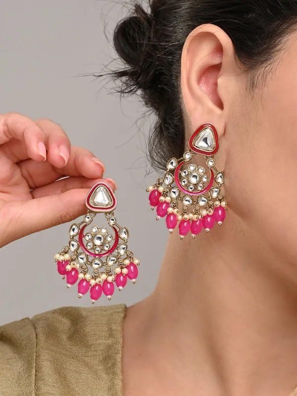 Kundan_Hoop_Pearl_Fringe_Earrings