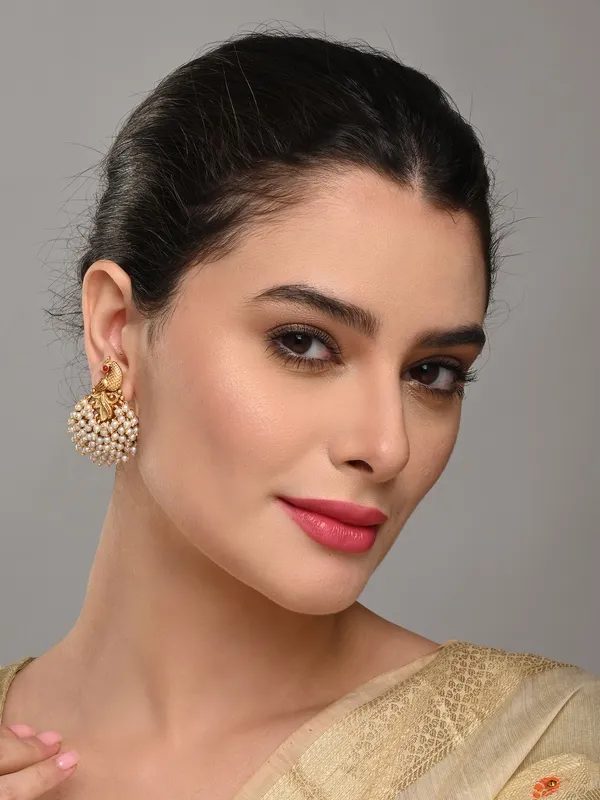 Temple-Style_Gold-Plated_Peacock_Stud_Earrings